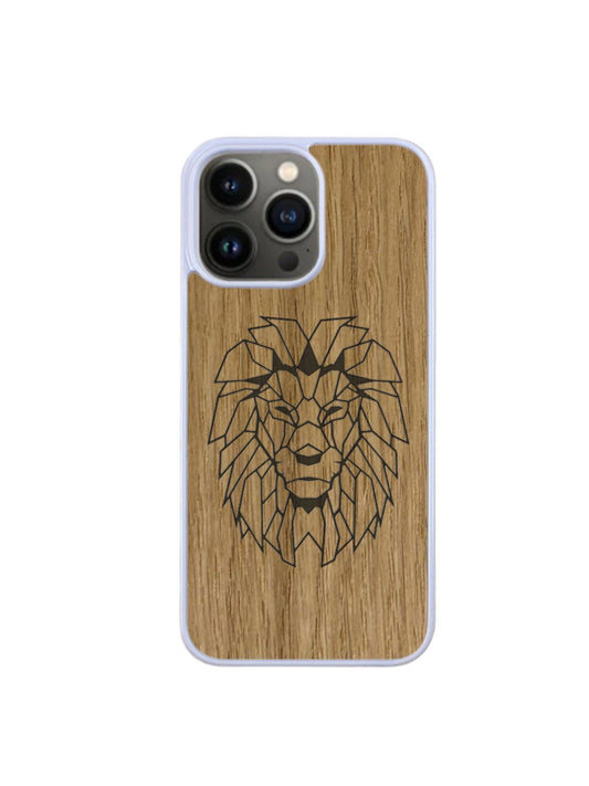 Coque Iphone blanc - Lion Gravure